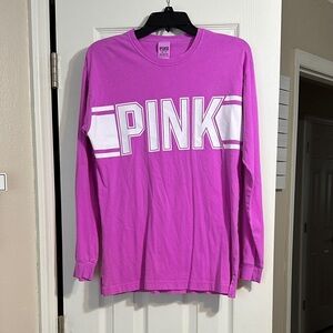 PINK Victoria's Secret Magenta Long Sleeve Tee